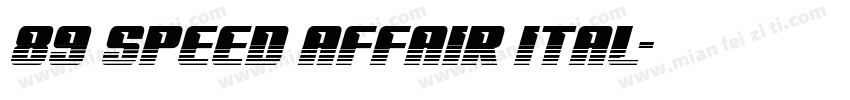 89 Speed Affair Ital字体转换
